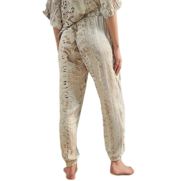 ANTHROPOLOGIE Valette LOUNGE Set, Tan/Cream Women's XL - Picture 2 of 11